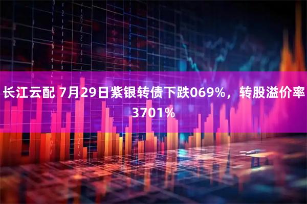 长江云配 7月29日紫银转债下跌069%，转股溢价率3701%